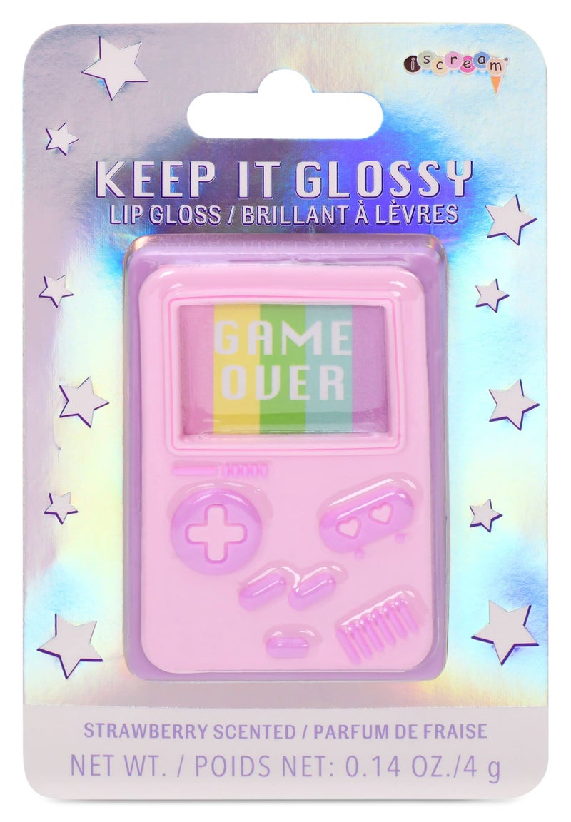 iscream Vintage Video Game Shaped Strawberry Scented Solid Lip Gloss - Image 1