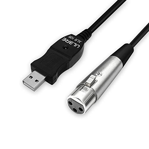ULBRE USB Microphone Cable 10Ft, XLR to USB Cable Mic Link Converter Cable Studio Audio Cable Connector Cords Adapter for Microphones or Recording Instrument Karaoke - Image 2