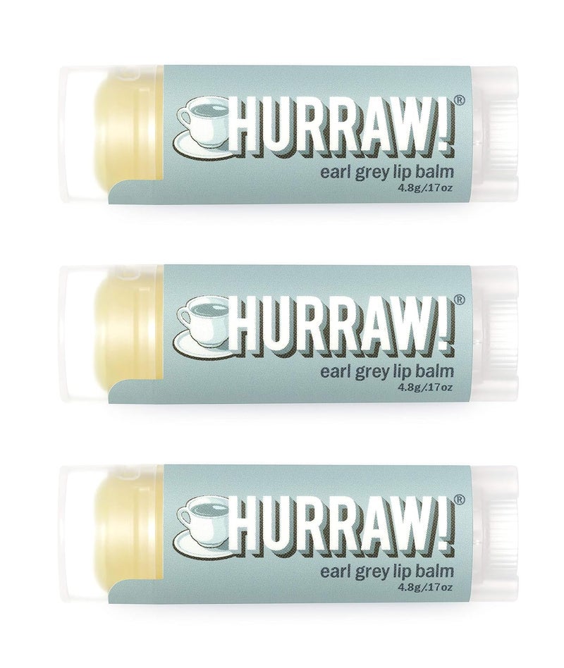 Hurraw Earl Grey Lip Balm 3 Pack Organic Certified Vegan Cruelty and Gluten Free NonGMO 100 Natural Ingredients Bee Shea Soy and Palm Free Made in USA
