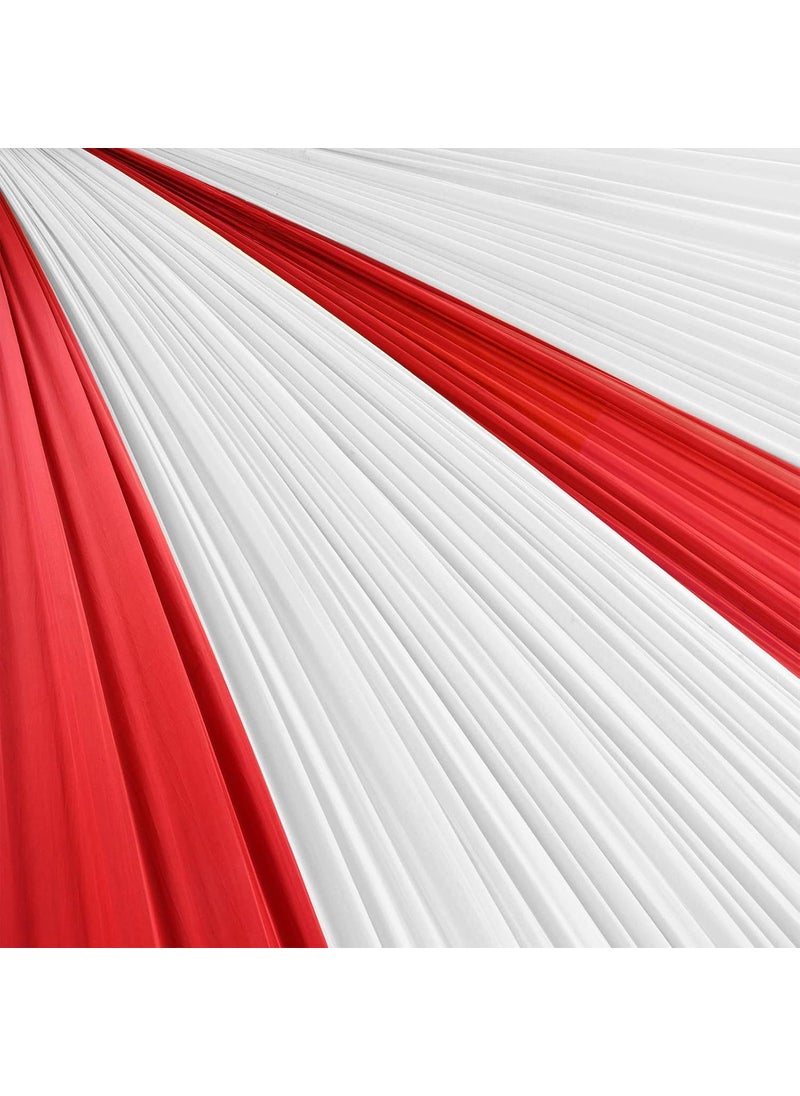 Moukeren Moukeren 40 x 100 Circus Tablecloth Roll Plastic Tablecloth Disposable DIY Carnival Tent Party Supplies for Big Top Tent Backdrop Curtains Ceiling Wall DrapesWhite Red2 Roll  - Image 3