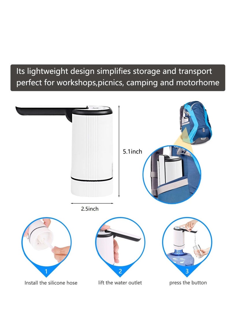 Excefore Electric Water Bottle Pump, Drinking Water Dispenser, Universal Water Pump for 5 Gallon Water Jugs Bottles, Portable Water Dispenser for Home Office Camping - Image 5