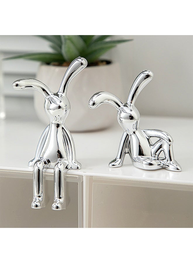 Set of 2 Rabbit Car Ornaments Light Luxury Ornaments Cute Car Interiors Car Decorations Creative Car Centre Console Jewelry - Image 1