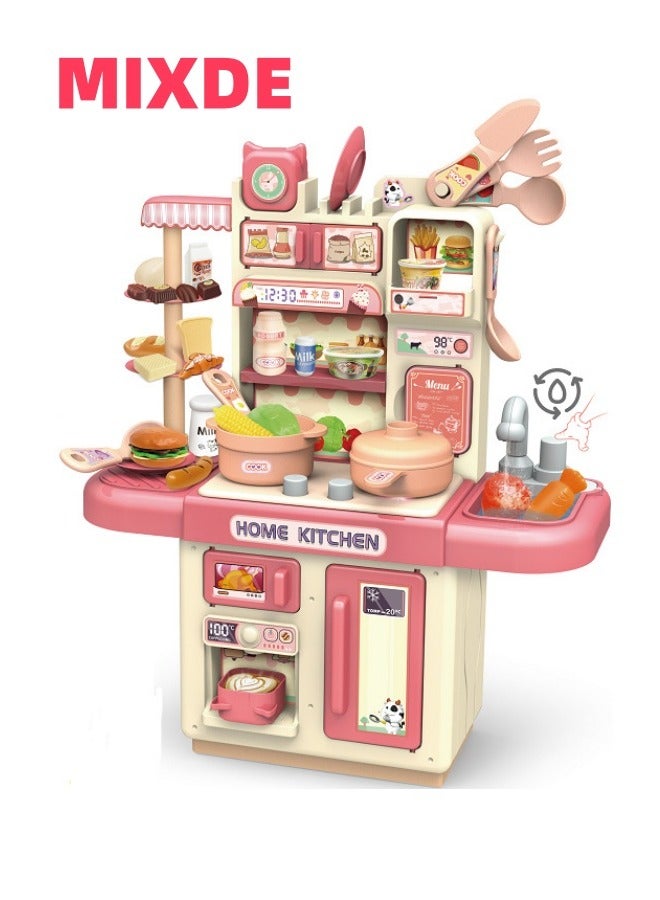 ميكسد لعب مجموعة لعبة مع رذاذ وأضواء ، لعب دور مجموعة الطبخ للأطفال في الأماكن المغلقة لعبة ديي ، وردي - Image 1