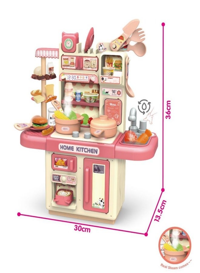 ميكسد لعب مجموعة لعبة مع رذاذ وأضواء ، لعب دور مجموعة الطبخ للأطفال في الأماكن المغلقة لعبة ديي ، وردي - Image 3