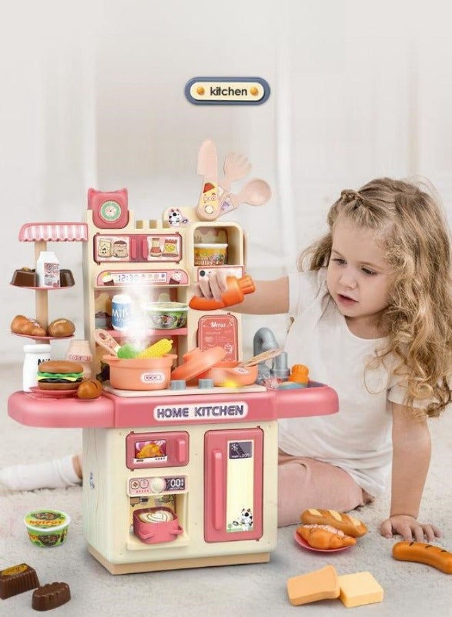 ميكسد لعب مجموعة لعبة مع رذاذ وأضواء ، لعب دور مجموعة الطبخ للأطفال في الأماكن المغلقة لعبة ديي ، وردي - Image 2