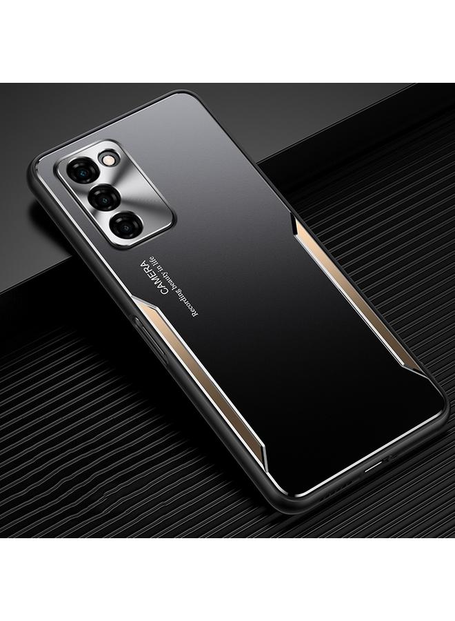 S-TOP Case For OPPO A55 5G Blade Series TPU Frame + Titanium Alloy Sand Blasting Technology Backplane + Color Aluminum Alloy Decorative Edge Mobile Phone Protective Shell - Image 1