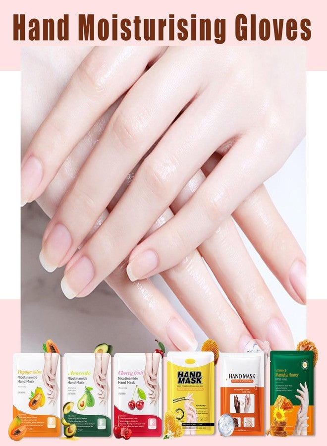 WENJLYJ 6 Pairs Hand Mask for Dry Cracked Hands,Nourishing Moisturizing Gloves,Hands Moisturizer for Deep Moisturizing,Silky Smooth Moisturizing Gloves,Hand Care Mask Set(B) - Image 2