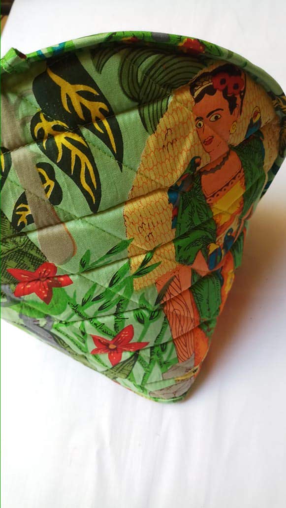 Malan Bai Mandala Tea Cozy Cover Green rarida Hand Block Winter Tea Cozy Cotton Tea Kettle Warmer Pot Cover Hot Coffee Cover Handamde Kitchen Décor Brand: Malan Bai - Image 5