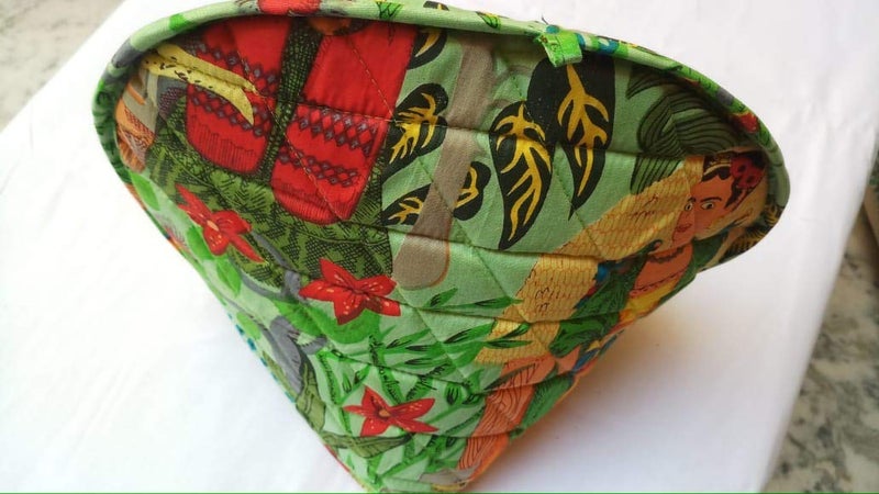 Malan Bai Mandala Tea Cozy Cover Green rarida Hand Block Winter Tea Cozy Cotton Tea Kettle Warmer Pot Cover Hot Coffee Cover Handamde Kitchen Décor Brand: Malan Bai - Image 4
