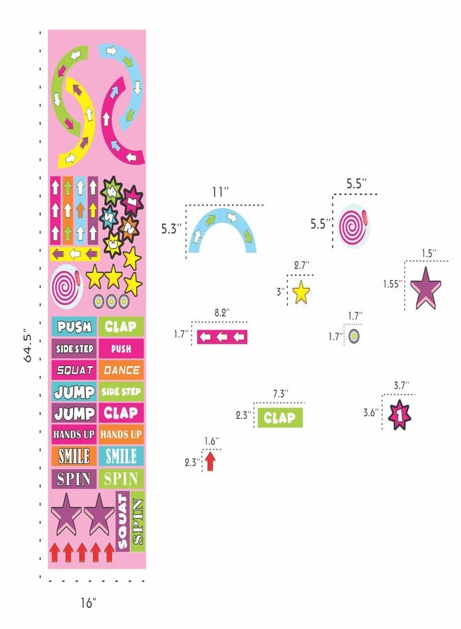 TracyArt Sensory Path Decals Floor Stickers Hopscotch Classroom Decor - Push Clap & Hands Up Floor Decals for Boosting Gross Motor Skills - Image 2