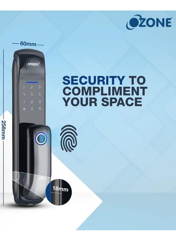 أوزون OZ-FDL-05 Life Std قفل باب دخول بدون مفتاح سريع | قفل الباب ببصمة الإصبع | قفل باب لوحة المفاتيح | قفل الباب الرقمي | قفل باب تلقائي للمنزل | 4 وضع الوصول | بواسطة الأوزون الهند - Image 4