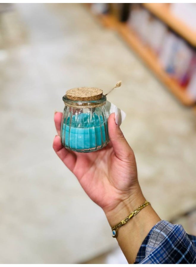 Colored Glass Candles 🕯️✨ Elegant candles in clear glass that add a distinctive decorative touch to any space 💫 They create a warm, romantic atmosphere with their captivating colors and beautiful glow ❤️🩵💛💚 Perfect for the living room, bedroom, or special occasions 🎉 Available in a variety of shapes and colors to suit every taste 🌈 - Image 1