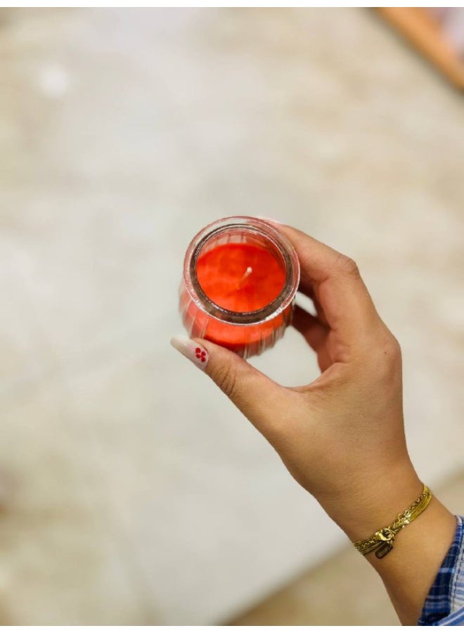 Colored Glass Candles 🕯️✨ Elegant candles in clear glass that add a distinctive decorative touch to any space 💫 They create a warm, romantic atmosphere with their captivating colors and beautiful glow ❤️🩵💛💚 Perfect for the living room, bedroom, or special occasions 🎉 Available in a variety of shapes and colors to suit every taste 🌈 - Image 2