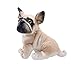 YONLIT Lifelike French Bulldog Stuffed Animal Animated Plush Puppy Toy Doll Super Realistic Dogs Act Like Real Excellent Gifts for Kids Birthday Party Dog Collection 9 Inches Sitting Bulldog - Image 2