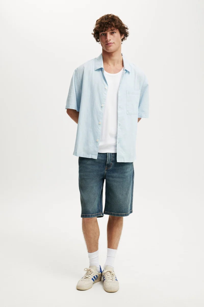 Cotton On ELI LINEN BLEND SHORT SLEEVE S