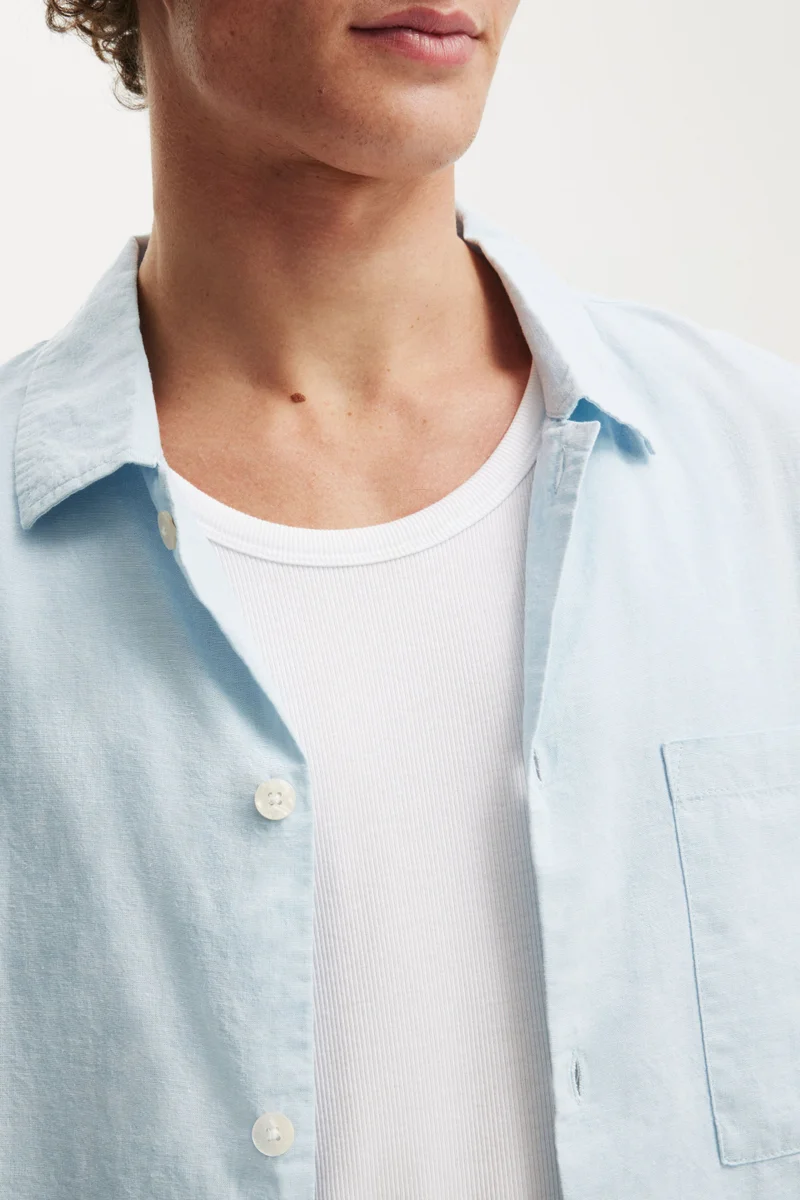 Cotton On ELI LINEN BLEND SHORT SLEEVE S