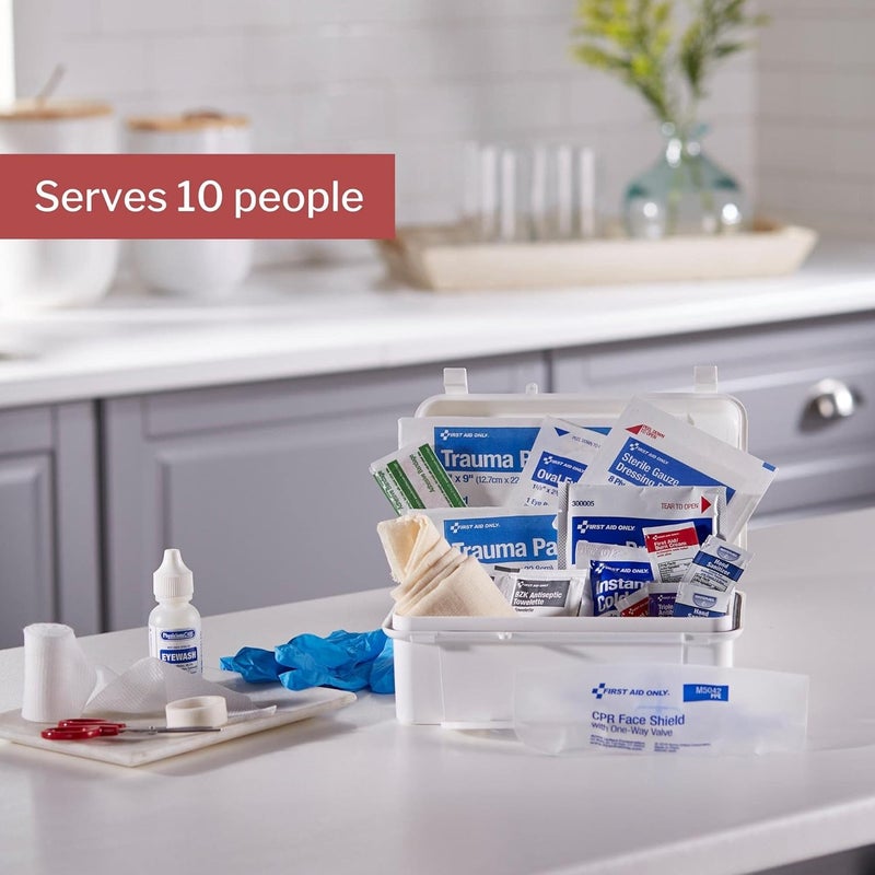 McKesson مجموعة الإسعافات الأولية من MooreBrand لـ 10 أشخاص - لوازم الطوارئ - حقيبة محمولة - لوازم طبية لعلاج الإصابات الطفيفة 3 بوصة × 5 بوصة × 8 بوصة - 1 قطعة - Image 5