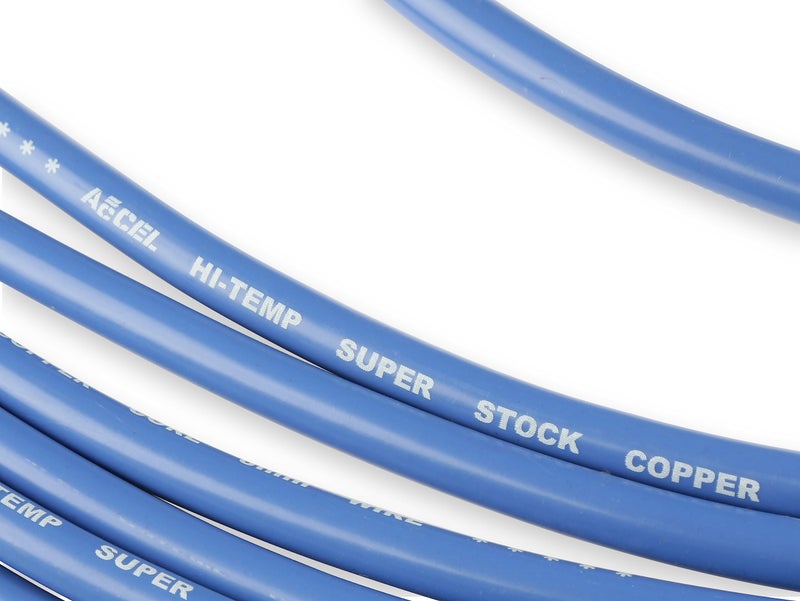 ACCEL 4039B Spark Plug Wire Set - Super Stock Copper Core 8mm - 90 Deg. Boots - Blue - Image 4