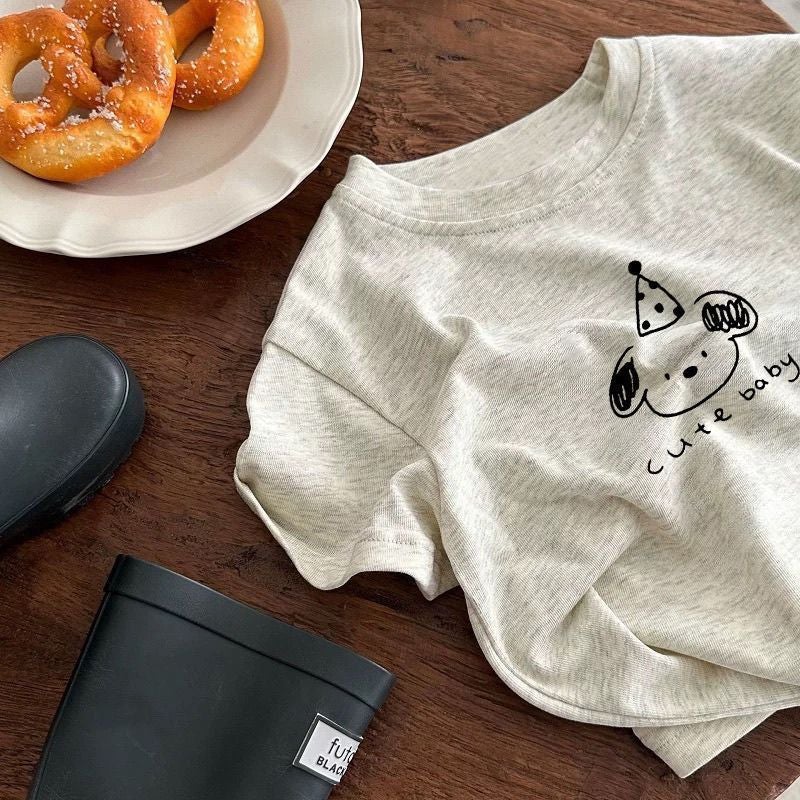 New Summer Short-Sleeved Children'S Wear Korean Style Girl'S Boy'S Printed Cartoon Round Neck Children'S T-Shirt Girl'S Top - Image 4