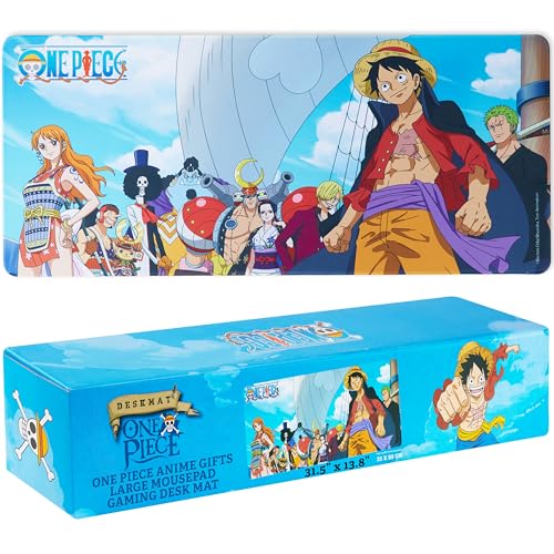 One Piece Gaming Desk Mat for Teens, Adults, 31.5 x 13.8” Non-Slip Surface, Anime Mouse Pad, Desk Decor, Gaming Mousepad, Gifts for Gamers (Multi One Piece) - Image 1