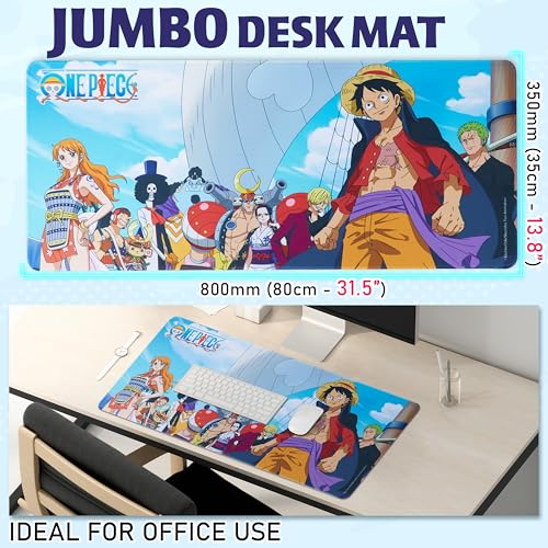 One Piece Gaming Desk Mat for Teens, Adults, 31.5 x 13.8” Non-Slip Surface, Anime Mouse Pad, Desk Decor, Gaming Mousepad, Gifts for Gamers (Multi One Piece) - Image 2