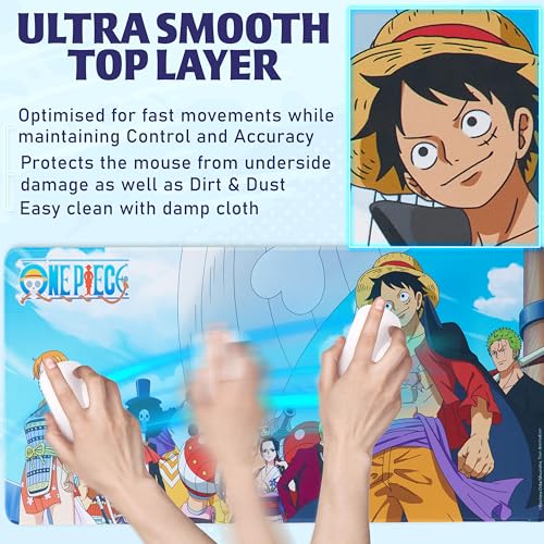 One Piece Gaming Desk Mat for Teens, Adults, 31.5 x 13.8” Non-Slip Surface, Anime Mouse Pad, Desk Decor, Gaming Mousepad, Gifts for Gamers (Multi One Piece) - Image 3