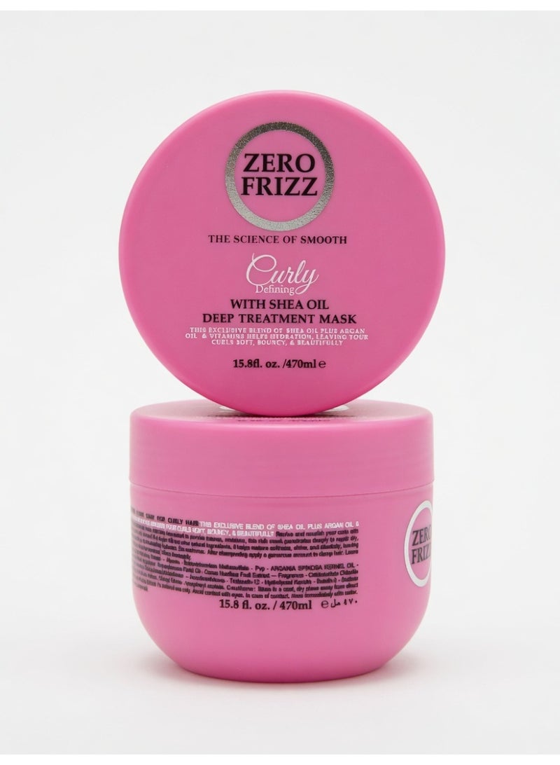 Zero Frizz Curly Defining Shea OIL Hair Mask 470ml - Image 1