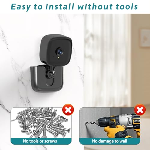 Dukoyb Introducing Adhesive Camera Mount,Fit for Tapo Link Indoor Security Camera C100 /C110,No Drill No Screw Mounting Bracket,No Damage to House Mount Holder,Black,2Pack (Cameras NOT Included) - Image 5