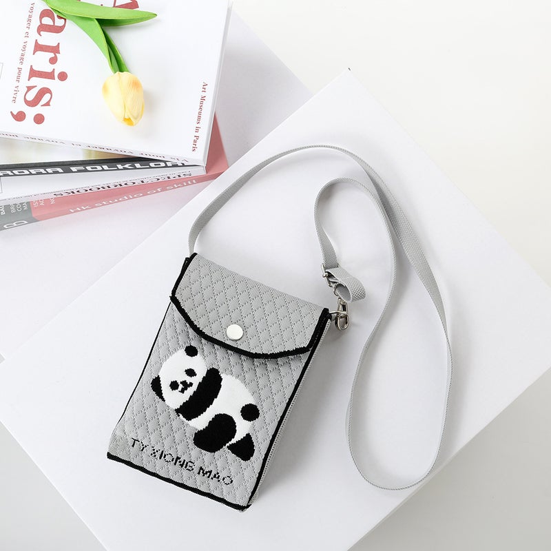 Cute Little Panda Ins New Tote Bag Women'S All-Match Handbag Mobile Phone Bag Exquisite Single Room Bag Crossbody Bag - Image 5