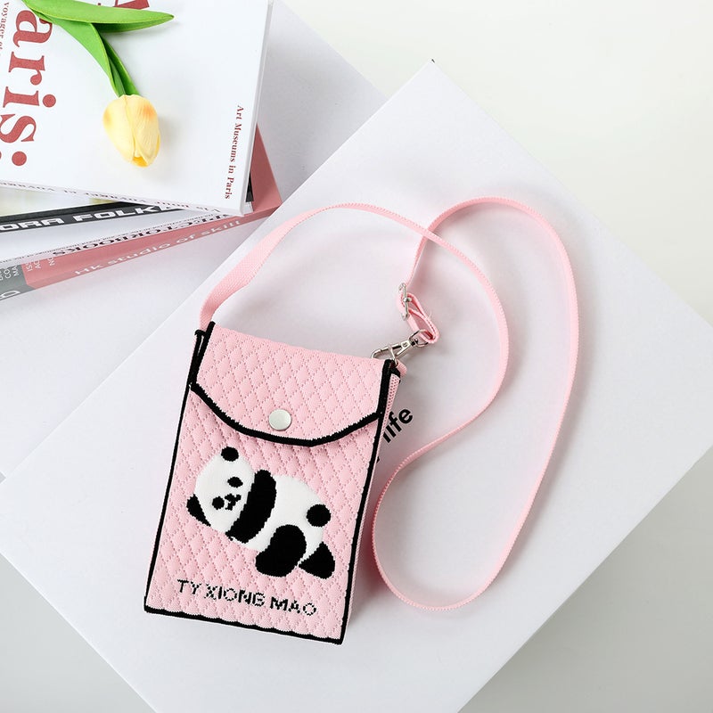 Cute Little Panda Ins New Tote Bag Women'S All-Match Handbag Mobile Phone Bag Exquisite Single Room Bag Crossbody Bag - Image 1