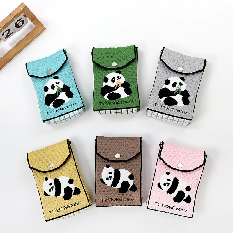 Cute Little Panda Ins New Tote Bag Women'S All-Match Handbag Mobile Phone Bag Exquisite Single Room Bag Crossbody Bag - Image 2