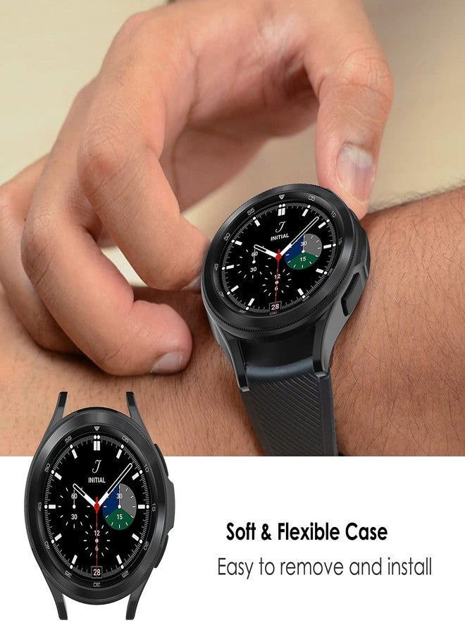 Simpeak 5Pack Screen Protector Compatible with Samsung Galaxy Watch 4 Classic 46mm 2021 Released, Soft Bumper Case Replacement for Galaxy Watch4 Classic 46, 5x Anti-Bubble Glass Film, 5x Back Case - Image 4