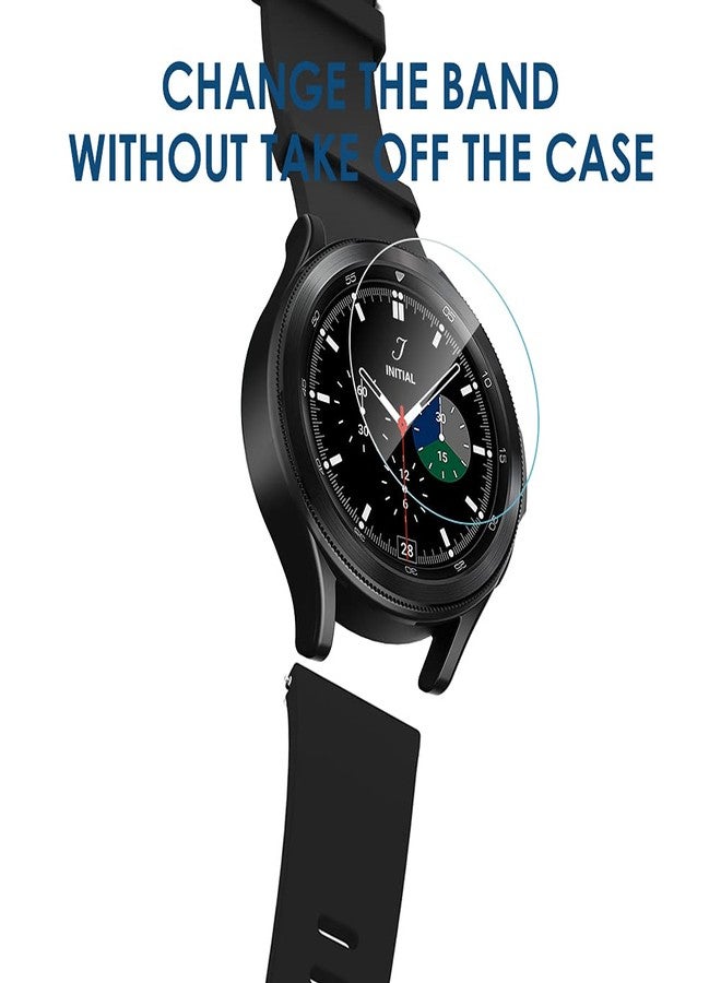 Simpeak 5Pack Screen Protector Compatible with Samsung Galaxy Watch 4 Classic 46mm 2021 Released, Soft Bumper Case Replacement for Galaxy Watch4 Classic 46, 5x Anti-Bubble Glass Film, 5x Back Case - Image 3