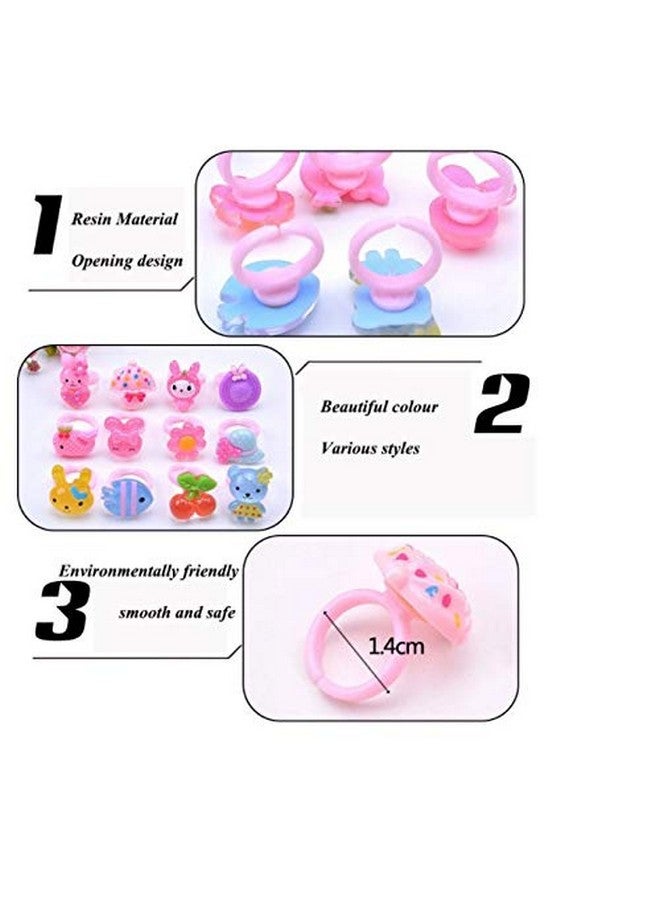 Samvardhan Samvardhan Adjustable Rings Set for Kids | 36 Pcs Jewelry Rings with Heart Shape Box, Birthday Gift  - Image 4