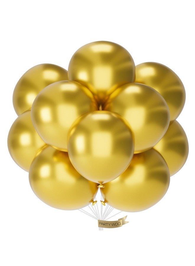 PartyWoo Metallic Gold Balloons 20 pcs 18 Inch Large Big Jumbo Giant Chrome Gold Latex Helium Balloons for Graduation Baby Shower Christmas Wedding New Year Birthday Party Decorations Gold-G101 - Image 1
