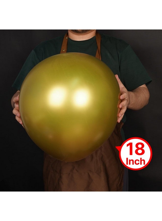 PartyWoo Metallic Gold Balloons 20 pcs 18 Inch Large Big Jumbo Giant Chrome Gold Latex Helium Balloons for Graduation Baby Shower Christmas Wedding New Year Birthday Party Decorations Gold-G101 - Image 2