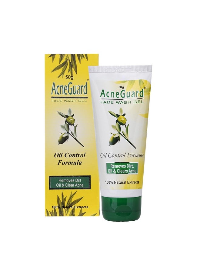 PIL Pil Acneguard Face Wash Gel | Clears Acne, Pimples, Clogged Pores | Perfect Blend Of Natural Ingredients | Deeply Cleanses | Gentle | Refreshing (50g Each, Pack of 2)  - Image 2