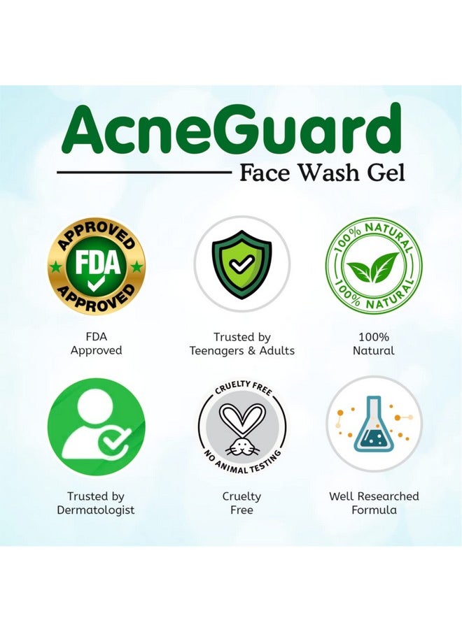 PIL Pil Acneguard Face Wash Gel | Clears Acne, Pimples, Clogged Pores | Perfect Blend Of Natural Ingredients | Deeply Cleanses | Gentle | Refreshing (50g Each, Pack of 2)  - Image 4