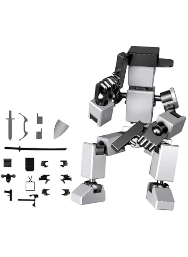 Hip Hop T13 Action Figure, 2024 New 3D Printed, Lucky 13 Ru0026B Action Figure,Multi-Joint Movable Robot, PVC Model Full Body Mobile Robot Desktop Decoration Action Figure - Image 1