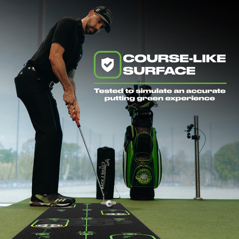 BACK 2 BASICS GOLF Back 2 Basic Golf Putting Mat – Premium Golf Hitting & Putting Mat for Indoor and Outdoor Practice, Ideal Golf Mats for Precision Training, Improve Your Golf Game! - Image 5