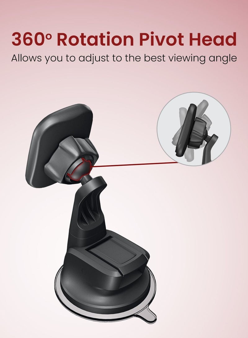 Moxedo Moxedo Magnetic Car Mount Dashboard Phone Holder board Suction Base Adjustable 360 Degree Rotation Compatible for iPhone 13/12/11/XR/XS/XS Max/ Galaxy S20 Note 20 Ultra & All Smartphones  - Image 5