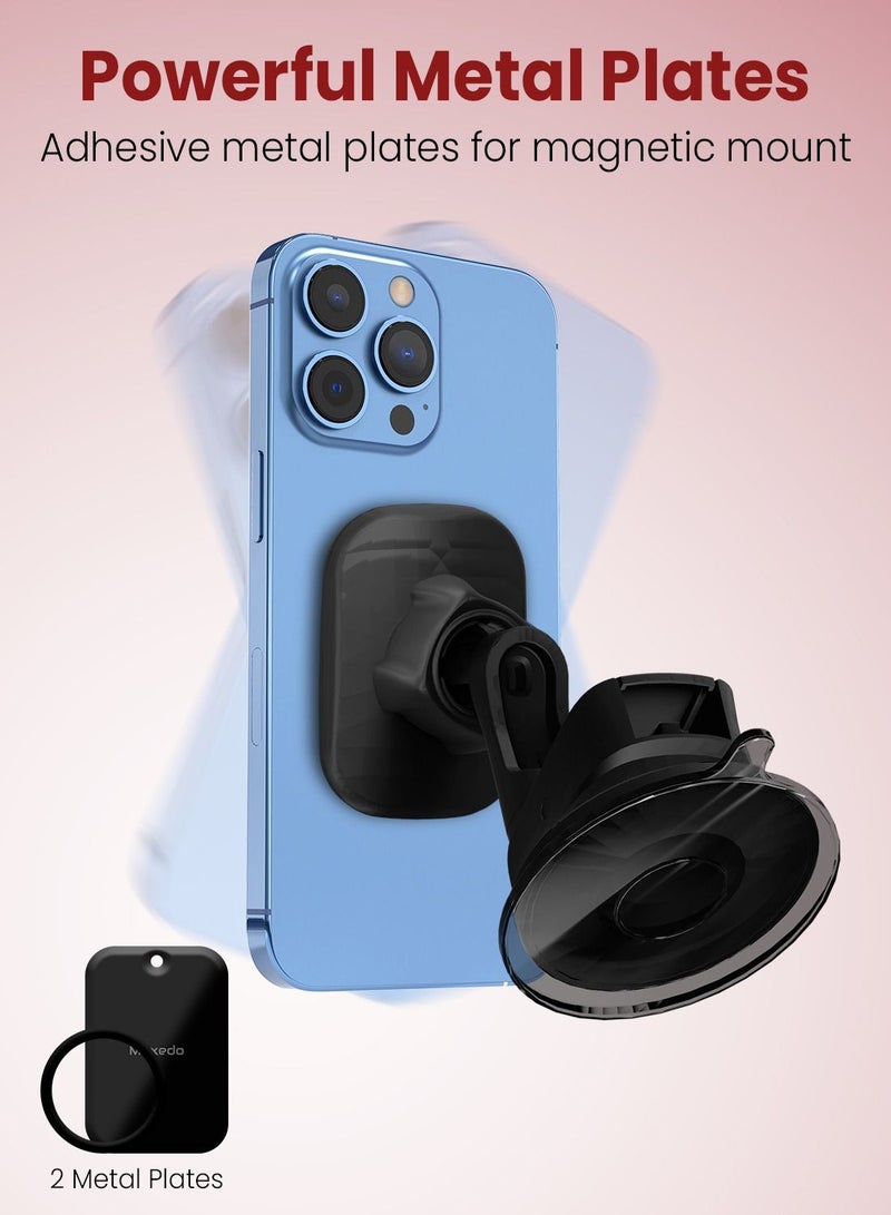 Moxedo Moxedo Magnetic Car Mount Dashboard Phone Holder board Suction Base Adjustable 360 Degree Rotation Compatible for iPhone 13/12/11/XR/XS/XS Max/ Galaxy S20 Note 20 Ultra & All Smartphones  - Image 3
