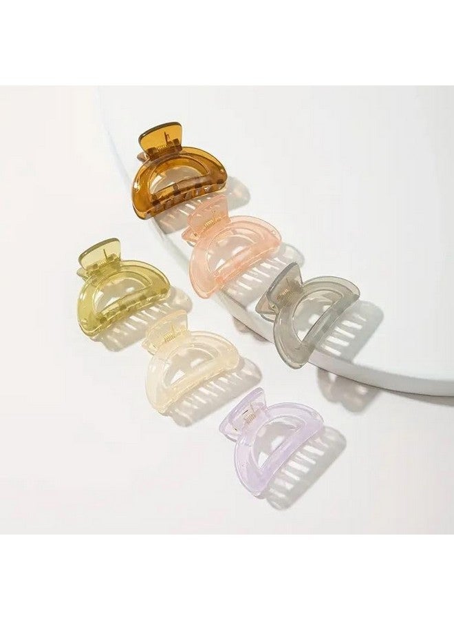 QUILBOOL Multi Claw Clips, Hair Claw Clips For Women & Girls, 2.2 Inch Small Hair Clips, Medium Rectangle Claw Hair Clip, Matte Banana Jaw Clips For Thin Half Hair Pack Of 8 (Multicolour) - Image 2