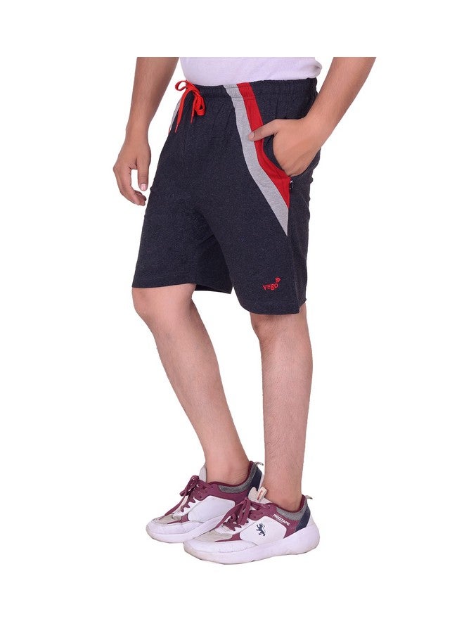 Vego VEGO Men's Regular Shorts (MS-6060-CHARCOL-40_Charcoal_3XL) - Image 3