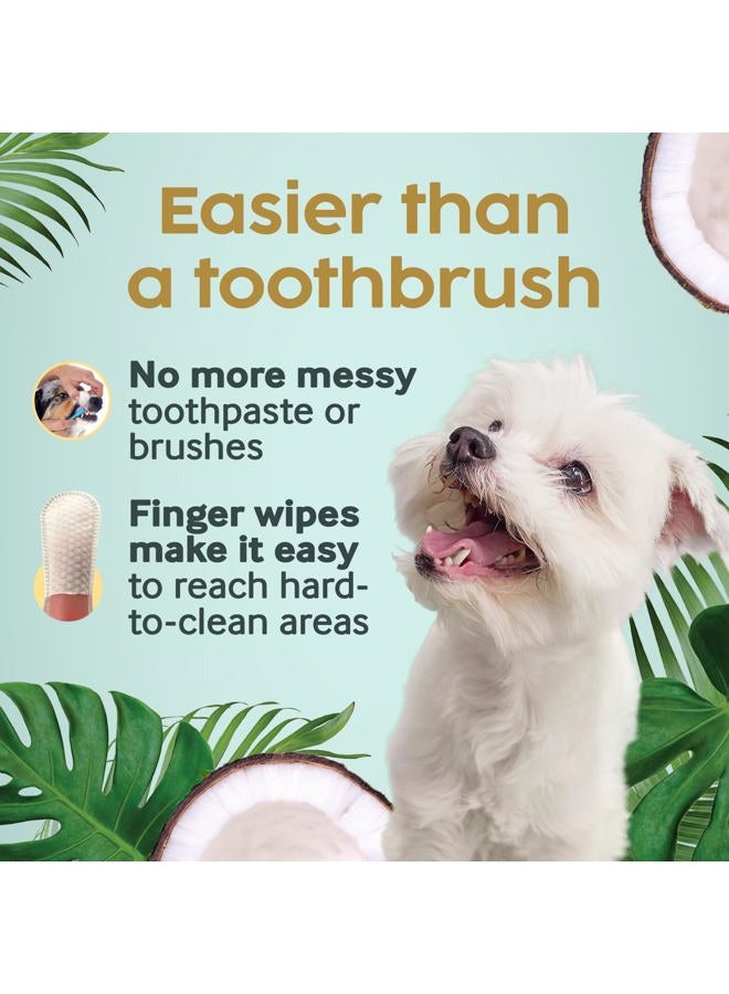 Cocopup Dog Teeth Cleaning Wipes Ear Nose Paws Fur Cleaner Pure Coconut Oil - Image 4