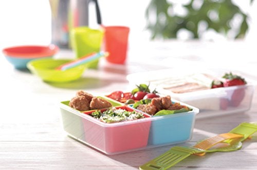 INOMATA Bento Box, 7 inches wide x 7 inches long x 4.75 inches deep, mix - Image 4