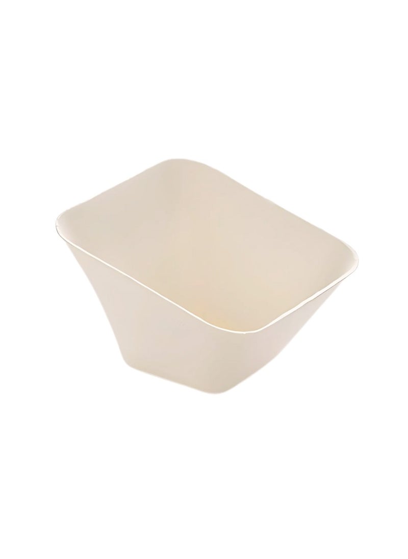 YASHTECH Natural Sugar Pulp Tulip Square Mini Bowl Perfect to Show Off your Culinary Creations Pack of 100 Pcs  - Image 1