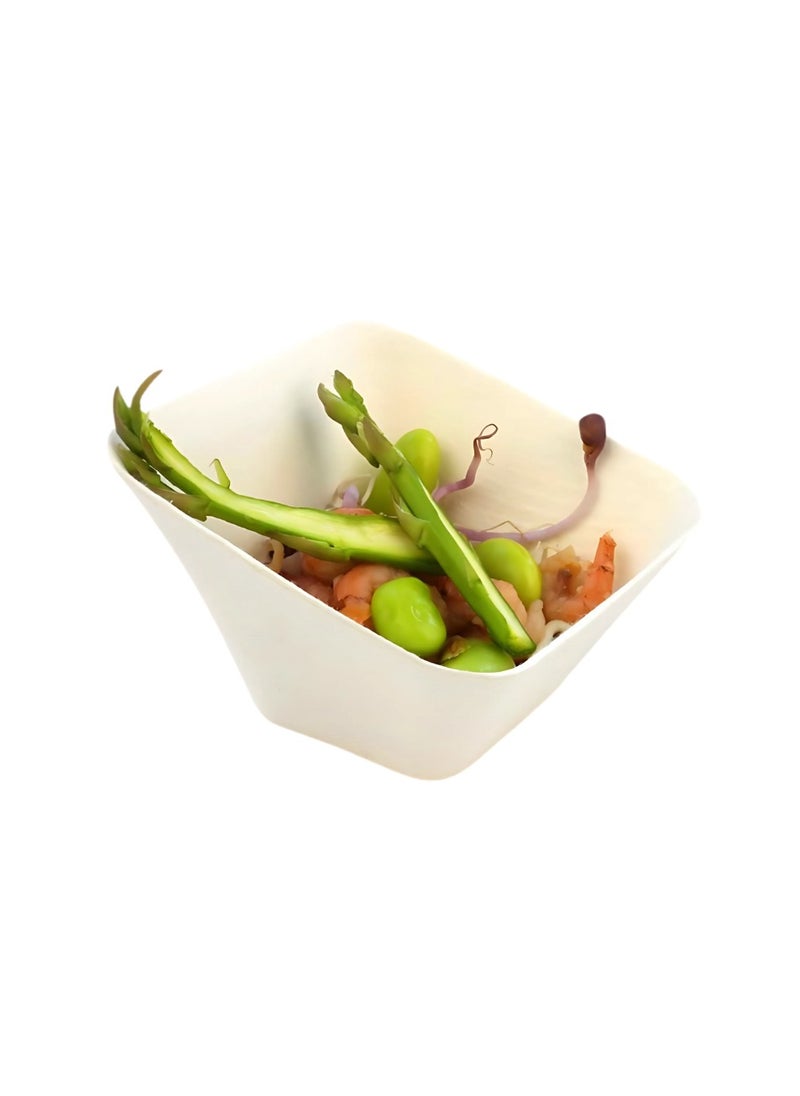 YASHTECH Natural Sugar Pulp Tulip Square Mini Bowl Perfect to Show Off your Culinary Creations Pack of 100 Pcs  - Image 2