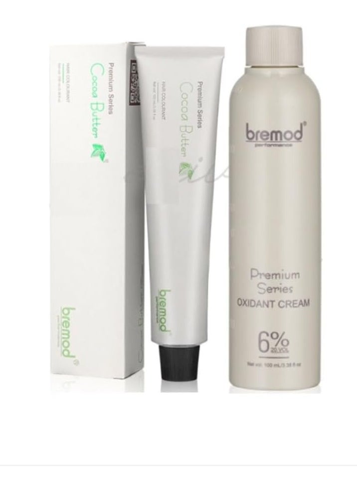 BREMOD - Bremod Premium Complete Set Series 8.17 MILK TEA ASH Hair Color 100ml. Bremod OXIDIZER 100ml .Bremod SUPER PLEX 10ml with TOP SMOOTH Hair Reconstructor sachet 50ml - Image 1