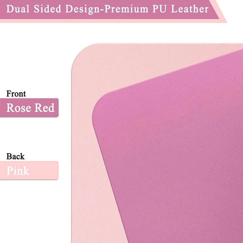 Y&D Dual Sided Desk Pad 24\ x 14\ PU Leather Desk Mat - Waterproof Desk Blotter Protector & Large Mouse Pad - Office & Home Desk Pads - Image 4